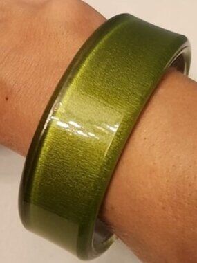 Color by Amber - Green Resin Bangle 5/$25